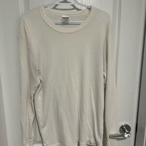 White Long Sleeve Thermal Shirt